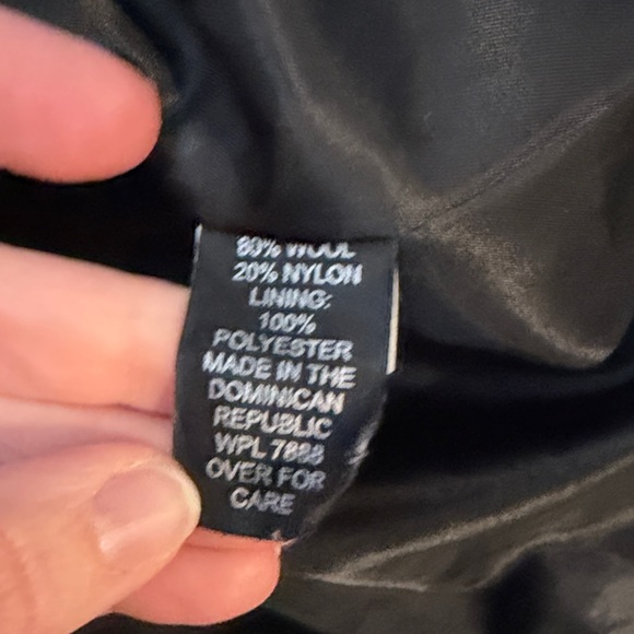 Anne Klein Classic Black Pea Coat - Picture 3 of 5